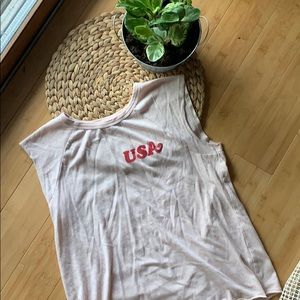 Pink USA muscle tank